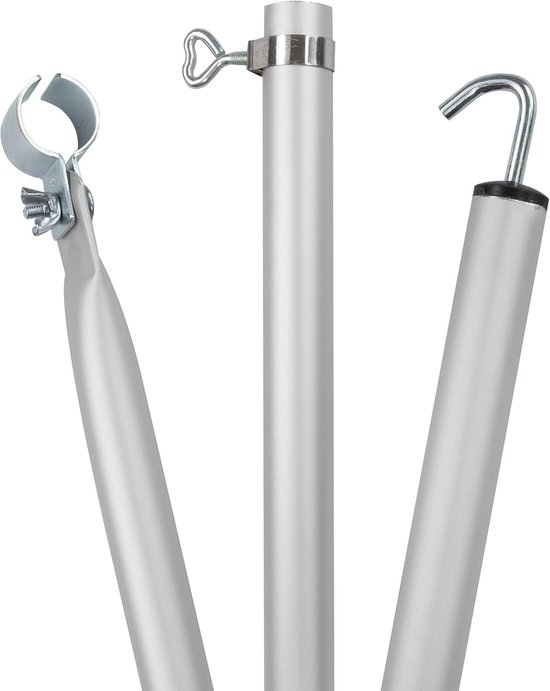 Aluminium Tentstokken - Telescoopstangen Voortent - Kamperen Buiten - Verstelbaar Met Klem - 210-290 Cm van Merkloos	