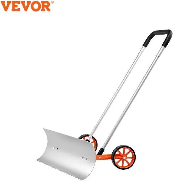 Amalee - Sneeuw schop - Met Wielen - 92 cm breed - Voor Oprit - Zware Shovel - Met Breed Blad - U-Vorm Aluminium Handvat van Amalee