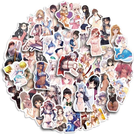 Anime Meisje Stickers Waterdicht - 50 stuks Sexy Meisje Anime Sticker Pack - Laptop Telefoon Waterfles Bagage Helm Skateboard Auto van Merkloos	