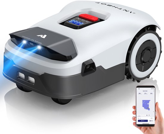 Anthbot Genie 3000 – Slimme Robotmaaier – Automatische Grasmaaier – Tuinmaaier – Maaier – Draadloos 4G/Bluetooth/WiFi – RTK GPS & 4 Camera’s – Obstakeldetectie – App- en Handbediening – IPX6-waterdicht – Stil – Tot 3000 m² – Multi-zone van ANTHBOT
