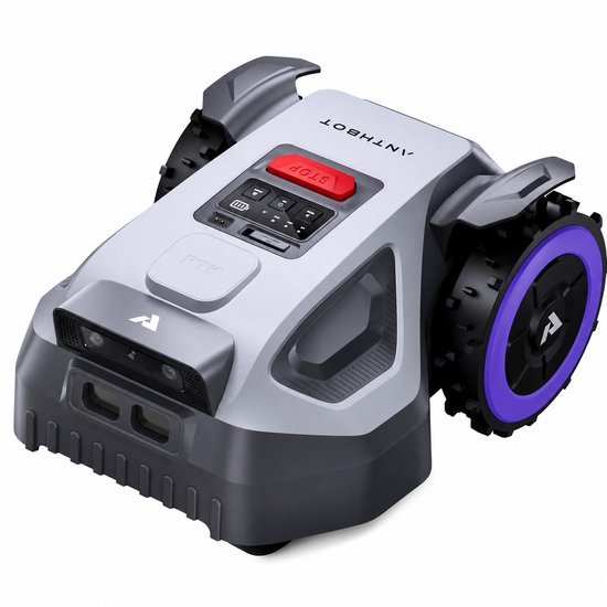 ANTHBOT M5 - Robotmaaier – RTK & AI visuele navigatie – 500 m² - Ai-obstakelvermijding – Robotmaaier zonder begrenzingskabel - Super Stil 58 dB — Automatische kaartopbouw in 10 min — Gaat door smalle ruimtes van 0,7 M – Bediening via de app