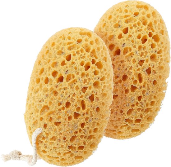 AOZUO 2 pieces bath sponges, ultra-soft, comfortable feel with dense foam sponges, large scrub body sponge for gentle thorough cleansing for sensitive, dry skin van Merkloos	