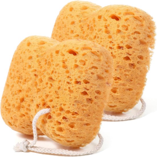 AOZUO 2pcs sponges bathtub, larger bath sponge honeycomb shower body sponge soft exfoliating shower puff dense foam for gentle and deep cleansing for women and men van AOZUO