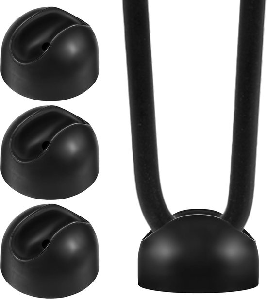 AOZUO Hairpin Leg Guard Feet, Hairpin Legs Foot Protection, Cover Suitable for 10mm Hairpin Coffee Table Legs, Black Chair Leg Caps Made of Rubber, Furniture Cushions, Floor Protectors (Pack of 4) van Merkloos	
