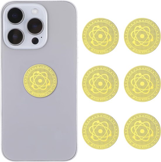AOZUO Pack of 6 radiation protection stickers for mobile phones, 2.5 cm cell phone radiation, EMF blocking devices, radiation protection for mobile phones, laptops van Merkloos	