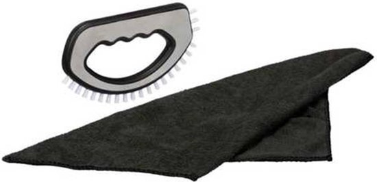 Aqua Laser RVS Voegenborstel met Reinigingsdoek - Zwart - RVS - 18 x 24 x 2 cm van Aqua Laser