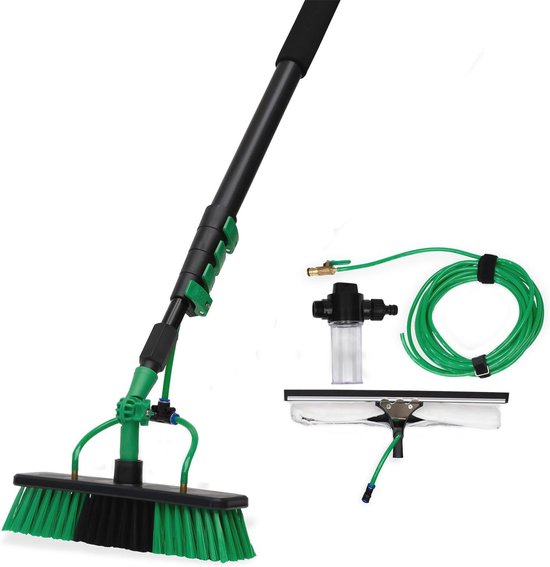 AquaClean Deluxe - Waterbezem met telescoopsteel van 4,6 m - Compatibel met hogedrukreinigers en tuinslangen van AquaClean Deluxe