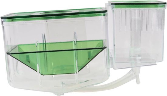 Aquarium acclimatisatie - goudvis kweekbak - dubbele kweekbak - Guppy kinderkamer tank - vis broedbakken - viskweekbox - kinderkamer box - kinderkamer aquarium van Merkloos	