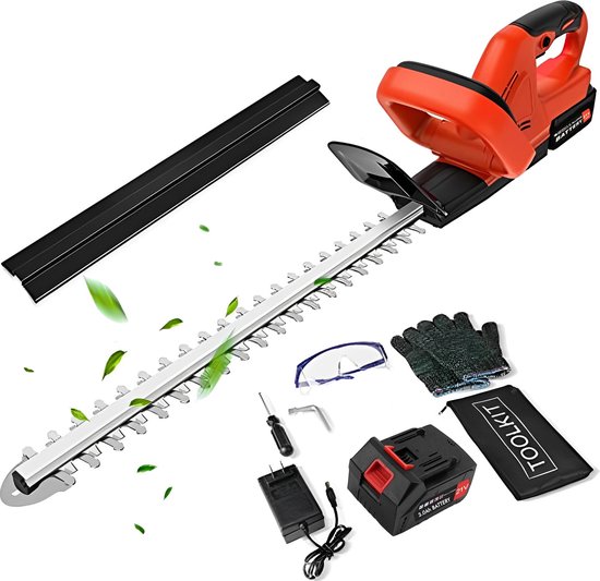 Ariqo Heggenschaar - Elektrisch - Heggeschaar - Inclusief Accessoires - Dual Action - 60min - 500 W - 51 cm - Rood van Ariqo