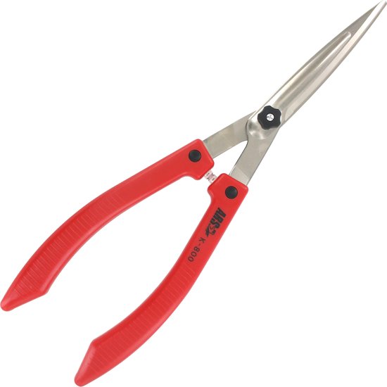 ARS Kleine Heggenschaar - Gebogen Handvatten - Optimale Snoeihoek - 500 mm - Rood van ARS
