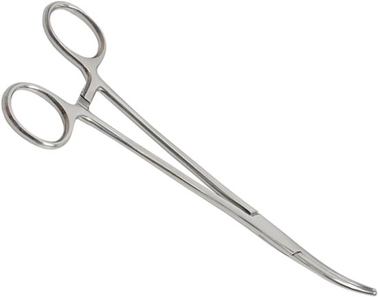 Artery Clip 14 cm (Curved) - Piercing Pliers - Needle Holder - Hemopatric Tweezers - Piercing Accessories - Clamp Nurse voor Huisdieren - Honden Salon Gereedschappen - Vissen Accessoires. van Merkloos	
