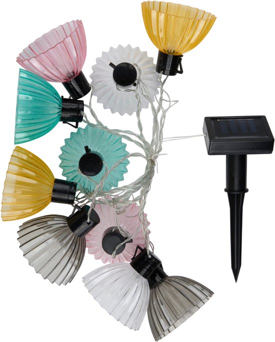 Arti Casa Solar Tuinverlichting 420 CM – Tuin Verlichting Solar – Tuinverlichting op Zonneenergie LED 10 Lampen – Tuinlantaarn Zonne Energie – Warm Wit – IP44 van Merkloos	