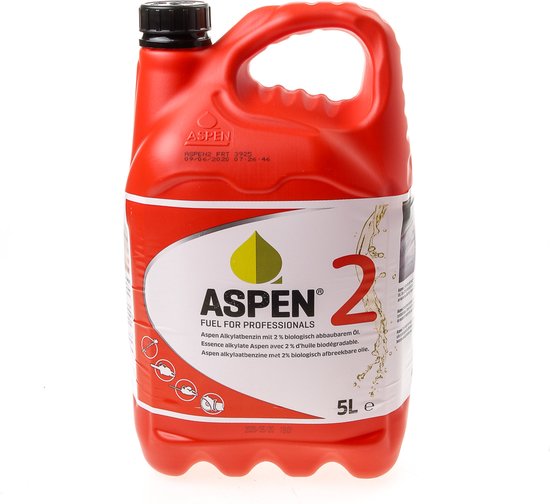 Aspen 2 FRT 5 liter schone alkylaatbenzine voor tweetaktmotoren van Aspen