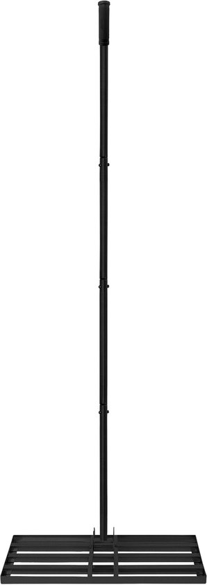Aufun roestvrij staal gras nivellering hark golf profi met verstelbare steel, leveling rake voor zand en trekken, vlakmaker voor golfbaan, tuin en hof (25×75 cm)