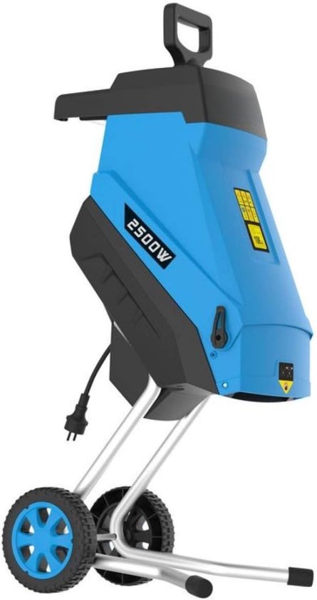 Aura® Professionele Hakselaar Versnipperaar - Hakselaar Electrisch 50L - Versnipperaar Hakselaar – 2500W – Max. Ø45mm - Incl. Wielen, Opvangzak, Duurzame Draaimessen – Heggen, Bomen en Haag -Tuinonderhoud - Blauw - 49cm x 40cm x 104cm van Merkloos	