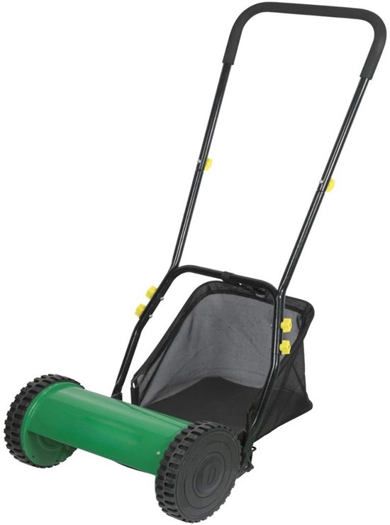 Aurixi® Grasmaaier Handmatig – Grastrimmer Met Opvangbak – Handmaaier 30 Cm Breed – Kooimesmaaier - Groen - 100cm x 60cm x 50cm