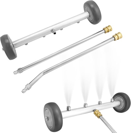 ® auto hogedruk bodemreiniger, bodemplaat auto hogedrukreiniger, waterbezem met 2 verlengstangen, 4000 PSI van Merkloos	