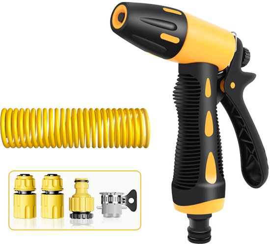 Auto hogedruk waterpistool - 15m Waterleiding - Hogedrukreiniger - Slangtuit - Tuinslangaansluiting - Hogedrukreinigerlans Met Slang - Hogedrukreinigerpistool - Geschikt Voor Huishoudelijk Gebruik, Autowasstraat, Tuinreiniging van Merkloos	