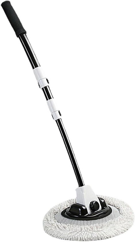 Auto Wasborstel - Telescopische Borstel - Auto Reinigen - Zachte Microvezel - Verstelbare Lengte - Zilver