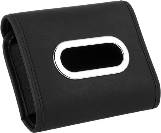 Auto zakdoekhouder zonneklep servetclip voor de auto, PU-lederen auto-doekhouder, universele navulbox voor papieren handdoeken, geschikt voor 100-150 papieren handdoeken van Finegood