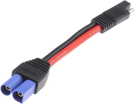 Autoadapter SAE naar EC5 - SAE naar EC5 kabel voor zonnepaneel - auto-acculader - 10AWG siliconen draad SAE Plug naar EC5 connector - voor zonne-energie auto batterijen van Edealaa