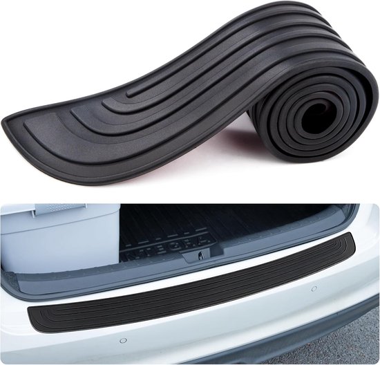 Autobumperbescherming bumperbescherming rubber achterbumperbescherming krasbestendig en antislip voor vrachtwagens pick-up SUV 88 x 7,2 cm van Merkloos	