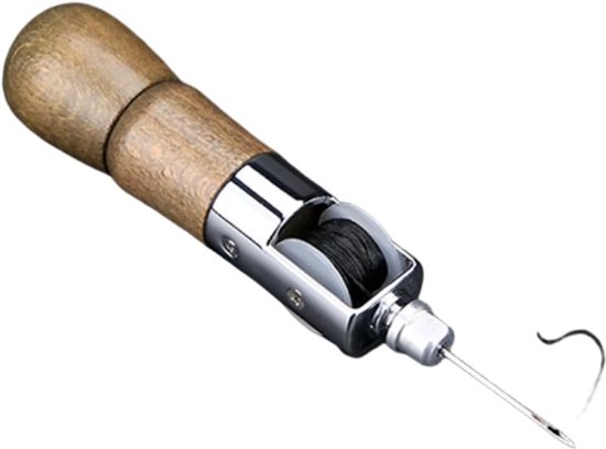 Automatische Lock Naai-priemkit - Speedy Stitcher lederen reparatiegereedschap met 2 naalden voor schoenen - tassen - riemen van Merkloos	