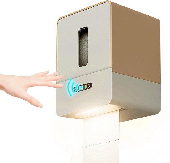 Automatische Paper Towel Dispenser - Touchless - Slim Wandmontage Rol Papier Houder - Elektrische Rol Papier Handdoek Dispenser met Nachtlampje voor Keuken Badkamer Hotel van Merkloos	