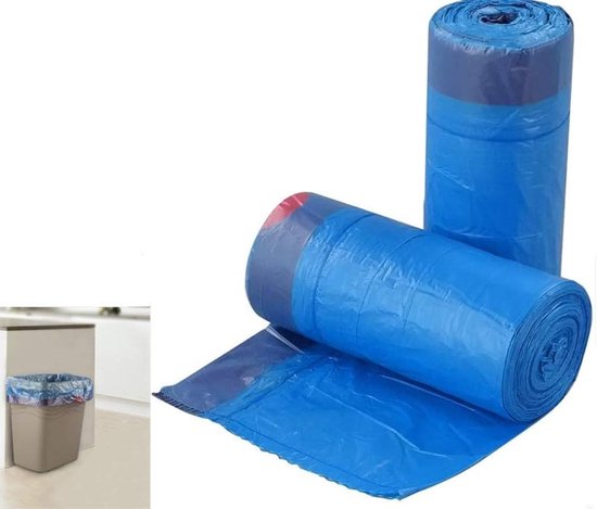 Automatische Sluitzakken voor Afval 50 x 60 cm - 30 L - 100 Stuks - Geschikt voor Keuken, Badkamer en Tuin - Extra 10 Liter Afvalzakken (8 Stuks)