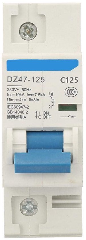Automatische stroomschakelaar DZ47-125 - automatische schakelaar stroom - 1P AC 230V 80/100/125A - extra bescherming afdichtschakelaar - Stroomonderbrekers 125A van DZ47