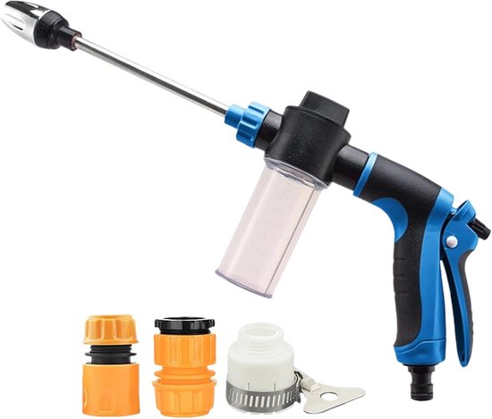 Autowas Spuiterset - Draagbare Reiniger - Auto Reinigen - 3 Instelbare standen - 30 x 15 x 4 cm - Blauw