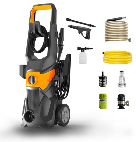 AVOID® Hogedrukreiniger - Inclusief Hogedrukspuit Accessoires - Ideaal voor Auto's, Tuin en Meubels – 1800W – Compact en Krachtig van AVOID®