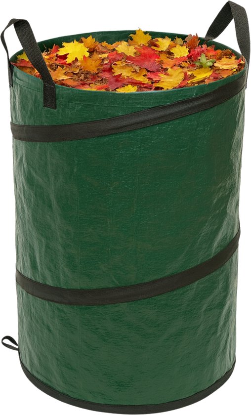 AVOID Pop-Up Tuinafvalzak 100L – Zelfuitklappend – Tuinzak voor Tuinafval, Bladeren & Gras – Sterke Bladverzamelaar – Groen van Merkloos	