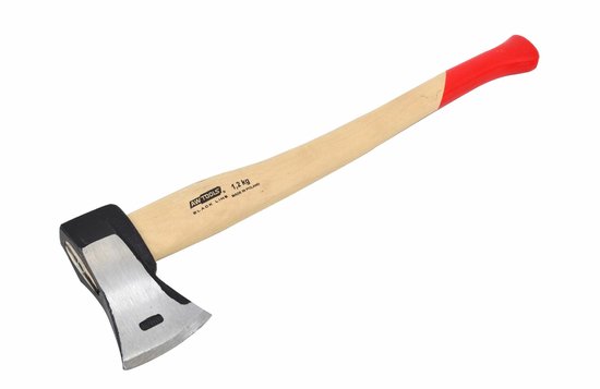 AWTools Black Line Serie - Kloofbijl - 1,2 kg - Houten Steel - Geklonken Hoofd