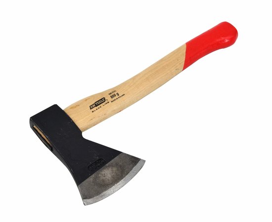 AWTools Black Line - Timmermansbijl - 0,8kg - Houten Steel