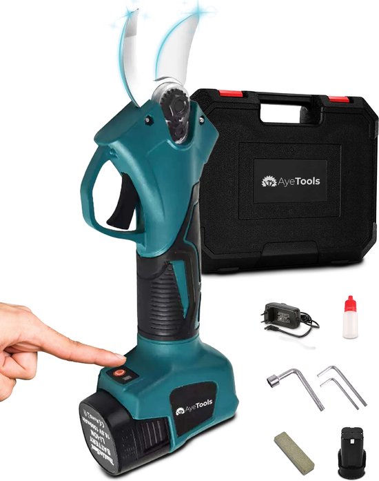 AyeTools Elektrische Snoeischaar - Snoeizaag met Accu - Heggenschaar - 900 gram - 25 mm van AyeTools