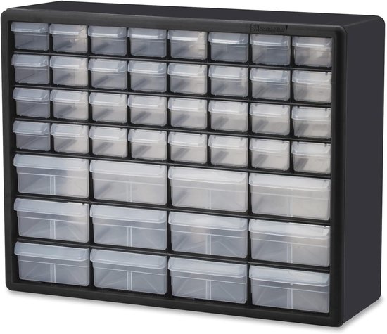 Azomor® kunststof opbergkast met 44 lades voor veelzijdig gebruik