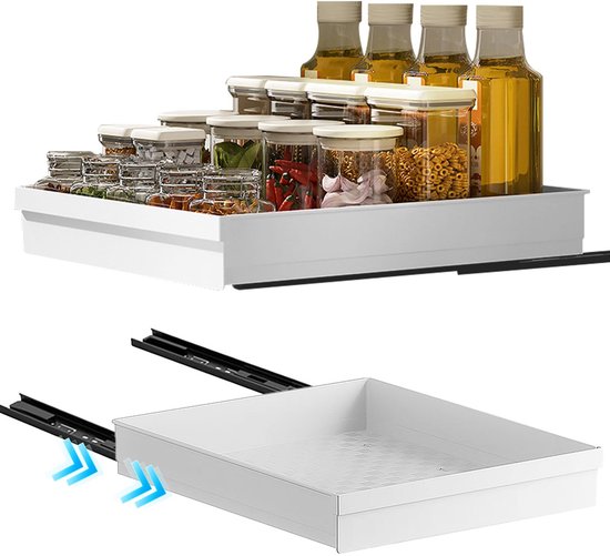 Azomor® Uittrekbare en veelzijdige opbergschuifjes voor keuken en badkamer zonder boren