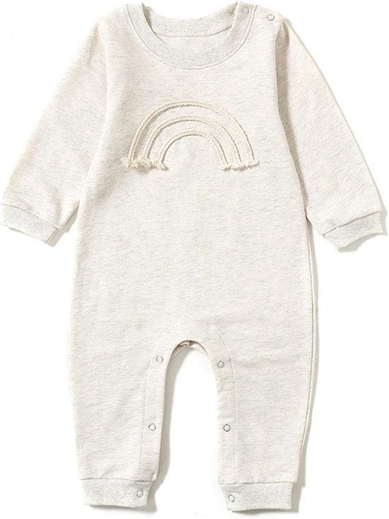 Baby Jongen Meisje Regenboog Print Romper Baby Bodysuit Lange Mouw Jumpsuit Outfits Een Stuk Herfst Winter Kleding