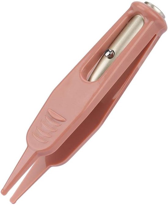 Baby Nose Tweezers, Anti-slip Safety Round Head Baby Cleaning Tweezers Ear Nose Navel Cleaner Clip Tool with LED Light van HYXXQQ