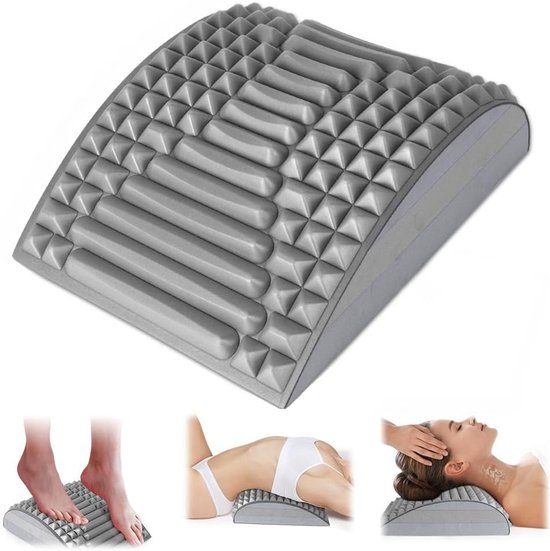 Back and neck stretcher - back massager - spine correction - stretching back exercise aid - lumbar spine support van Aurafix