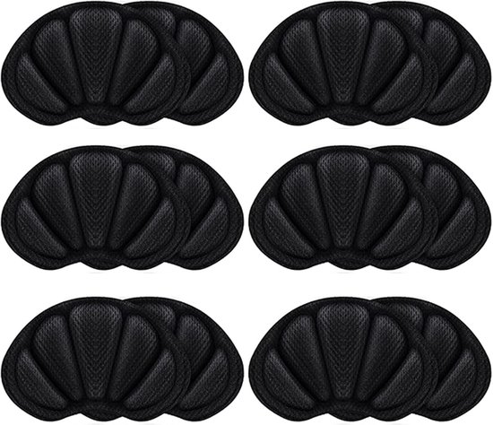 Back of Heel Cushion Inserts - Zelfklevende Heel Grips Pads voor Te Grote Schoenen - Heel Protectors en Verbeterde Schoenpassing (Zwart) van Merkloos	