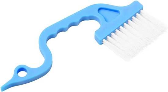 Badkamer Borstel - Gootsteen Scrubber Tegelborstel - Kieren Schoonmaken - Stugge Nylon Haren - 1 Stuk - Blauw
