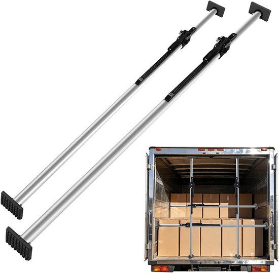 Bagagestang - Laadbeugel - Lading Zekeren - Verstelbare Lengte - 221 cm - Zilver