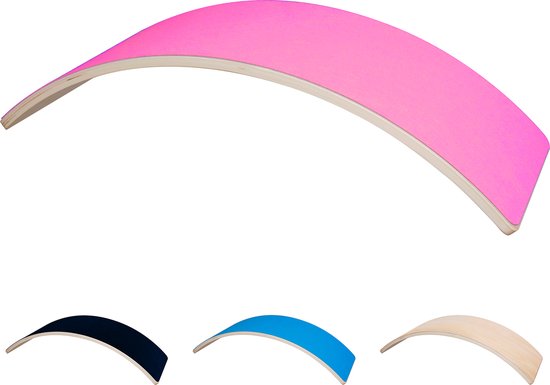 Balance Board met Vilt - Kinderen - Jongens en Meisjes - Balansspeelgoed - Evenwicht Board - va 1 jaar - Roze van Mamabrum