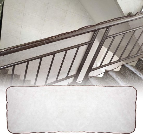 Balcony Safety Net, 2 Meters Child Safety Net Stair Safety Net Banister Guards for Kids Safety for Indoor Stairs Rails Cribs Balcony(Coffee) van Merkloos	