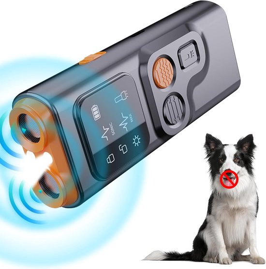 Bark Guard Anti Barking Apparaat voor honden - antibell voor honden - 2025 nieuwe anti-bellhalsband - anti-black-apparaat voor honden met led-zaklamp van Merkloos	