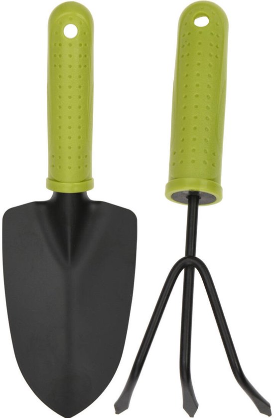 Basis tuingereedschap set, hark en schepje van Kinzo