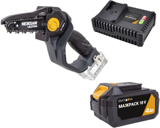 Batavia 18V Nexxsaw Brushless Accu Eénhands-Kettingzaag 7'' V3 Ultra Incl. 4.0Ah Accu & Snellader
