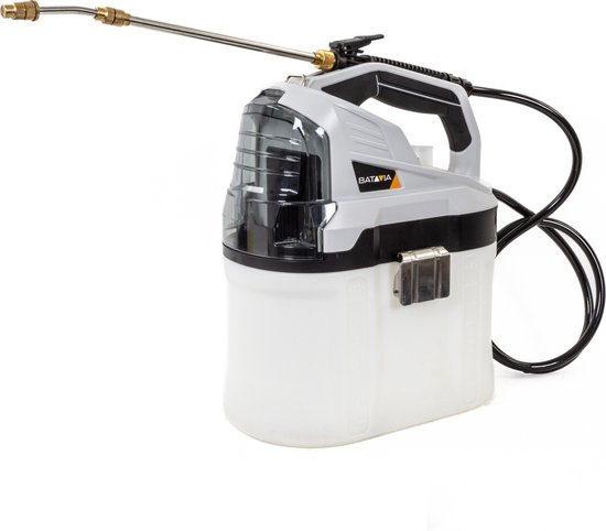 Batavia Accu 18V drukspuit 7.5 L - Excl. Accu en Oplader - 630ml per min debiet lucht - Slang lengte 210cm - Doorzichtige tank incl. schaal - Maxxpack van Merkloos	